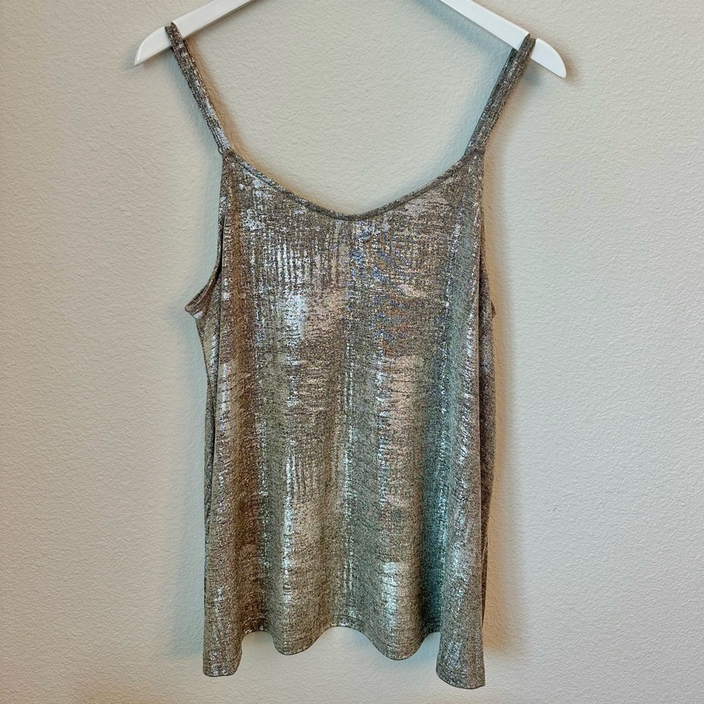 ☀️ TORRID Silver Foil Hacci Swing Cami